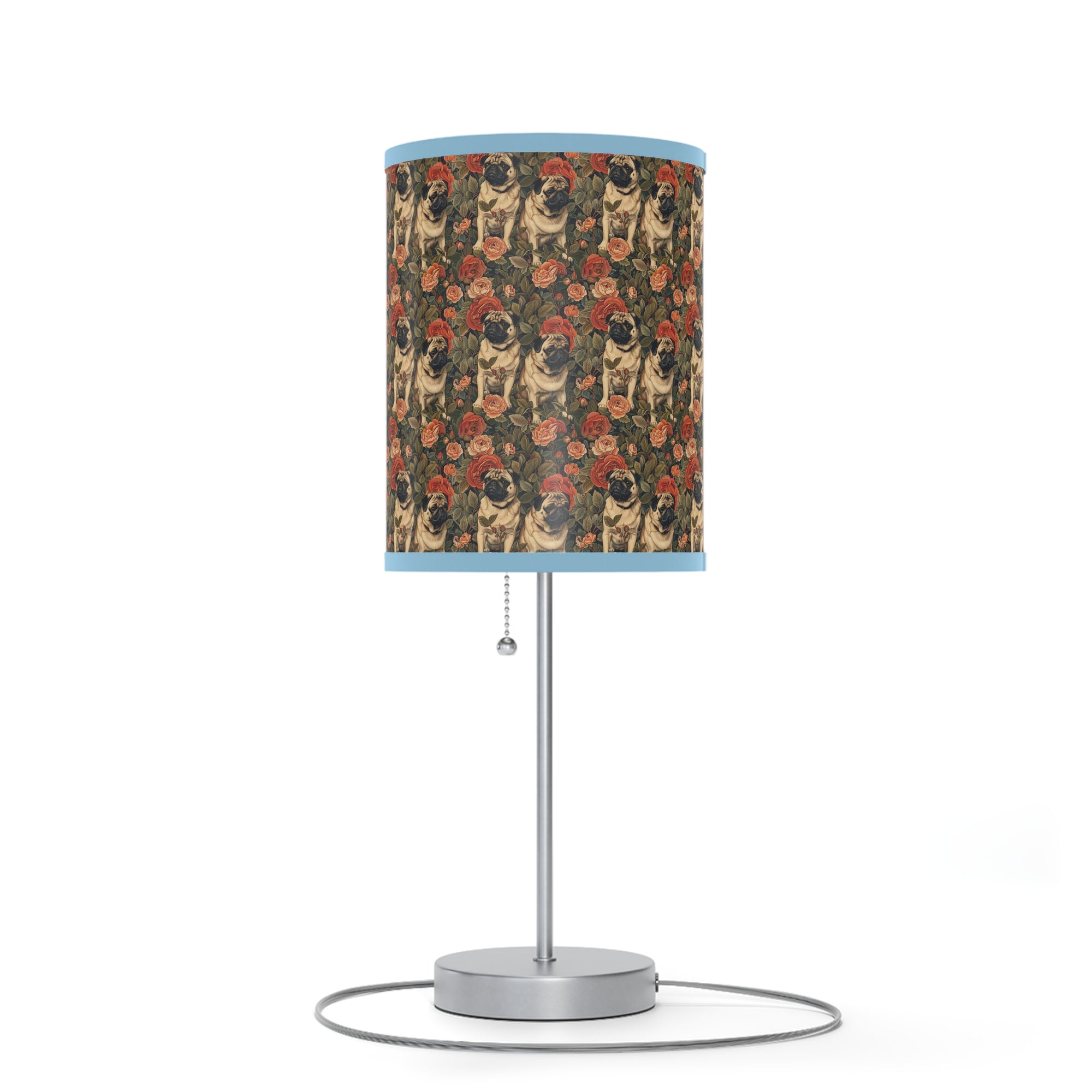 Blooming Pug Paradise Lamp on a Stand