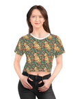 Blooming Goldie Glam Crop Tee