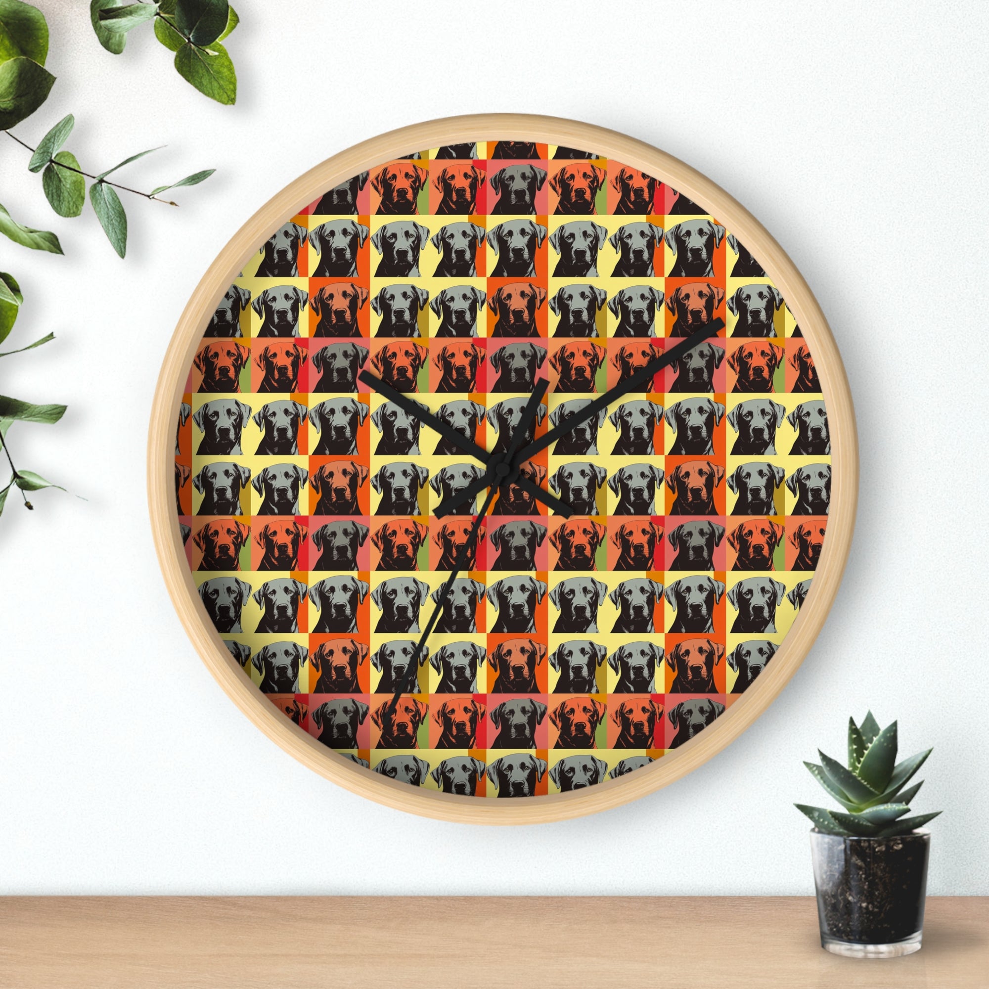 Whimsical Warhol Labrador Wall Clock