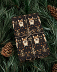 Nighttime Corgi Glow Stride Gift Wrap Papers