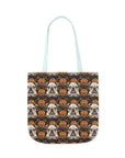 Bloomingly Bulldogistic Bouquet Canvas Tote Bag