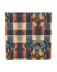 Pawsome Rottweiler Royalty Plaid Note Cube