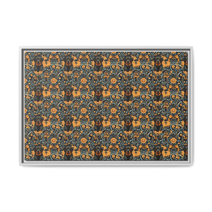 Ruffle Rottie Glamourific Matte Canvas, Framed