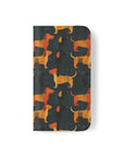 Dapper Dachshund Noir Glow Flip Cases