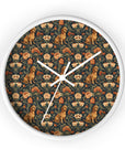 Dazzling Dachsund Blossoms & Foliage Wall Clock