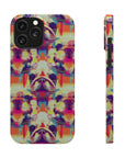 Glitchy Bulldog Blitz Slim Phone Cases