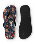 Gothic Rose Bulldog Noir Enchantment Flip Flops