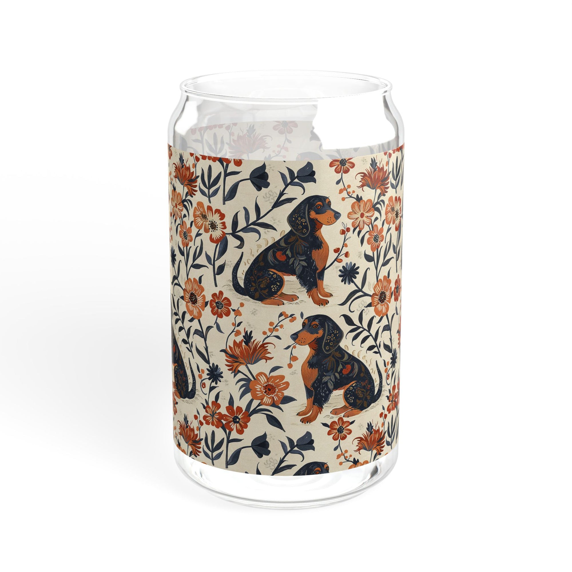 Blossoming Dachshunds Delight Sipper Glass