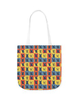 Frenchie Pop Art Pawfection Grid Canvas Tote Bag