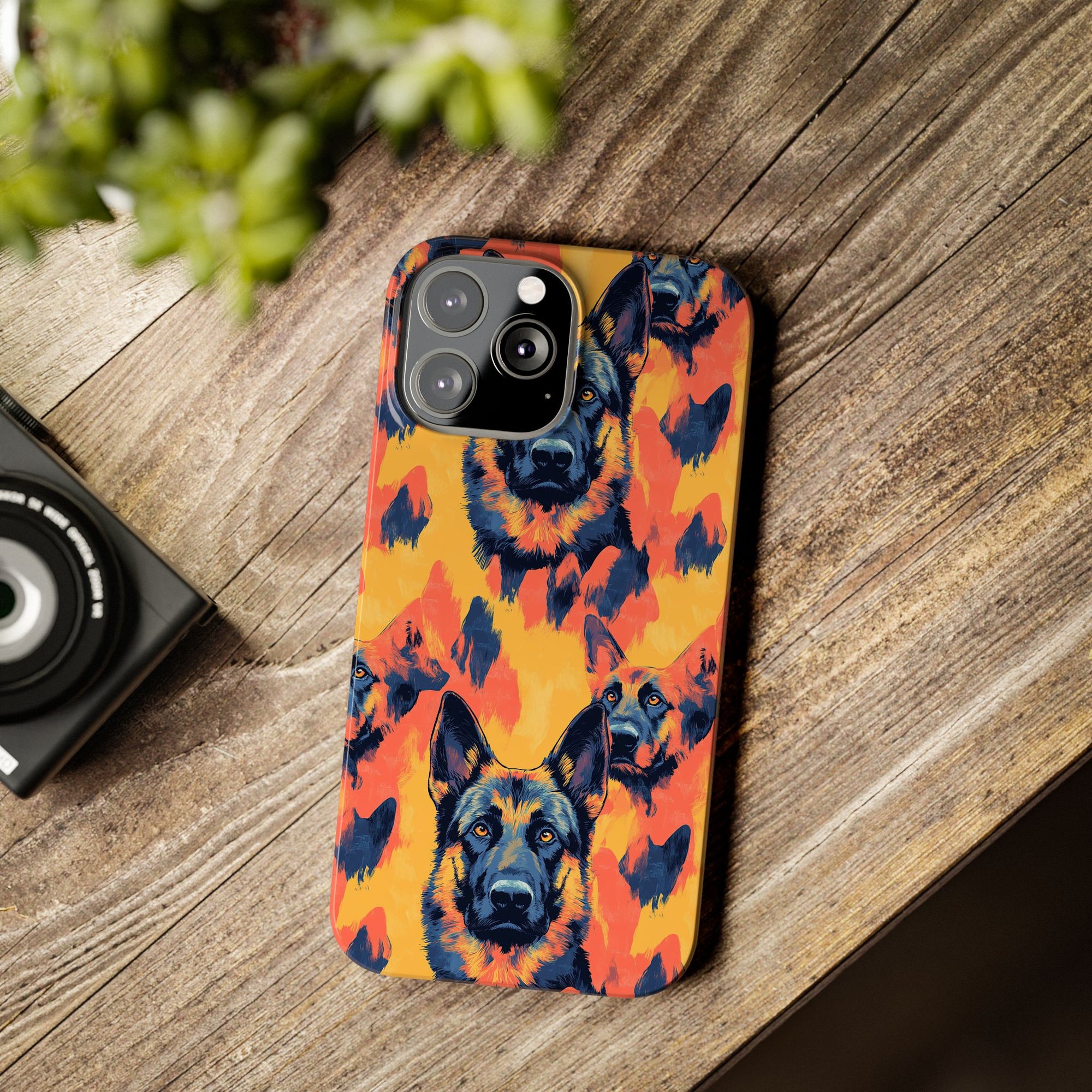 Impressionistic German Shepherds Slim Phone Cases