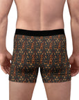 Dapper Dachshund Embroidery Elegance Men's Boxer Briefs