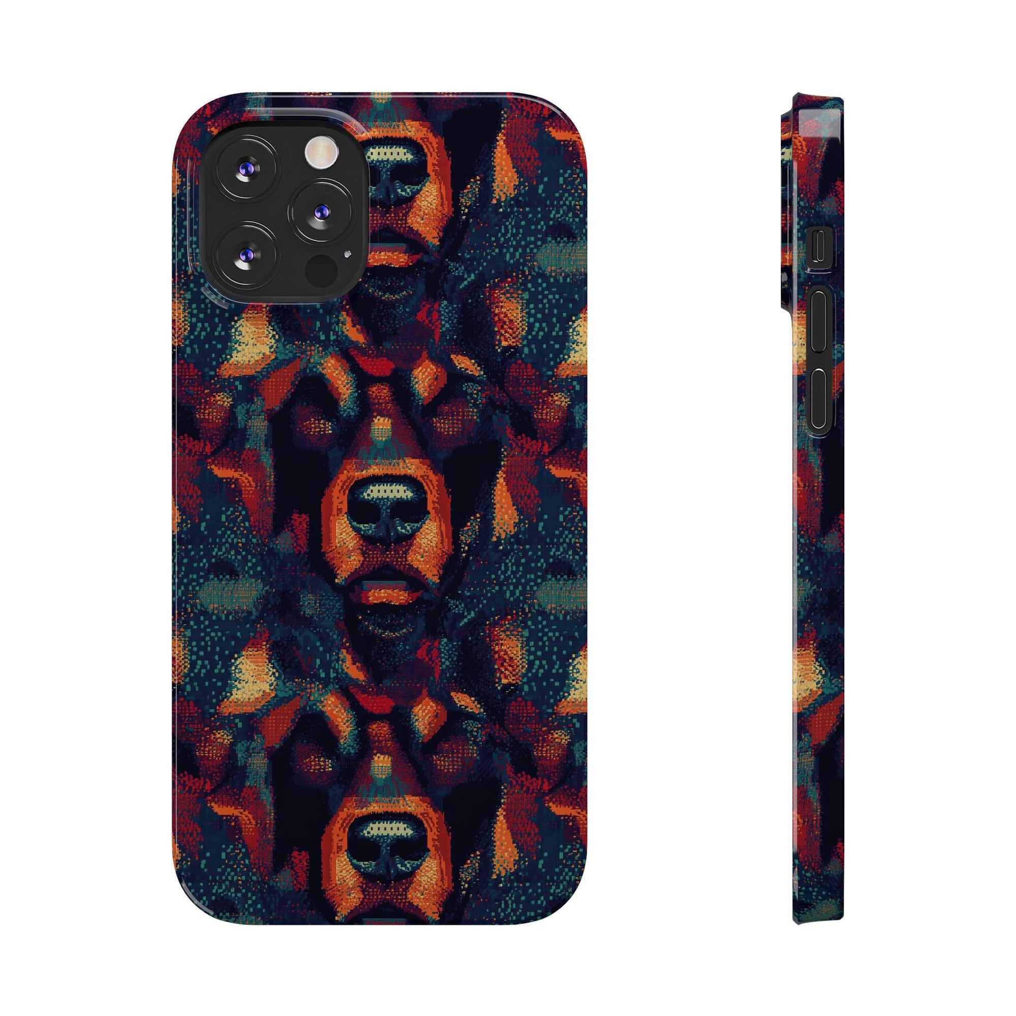 Rustic Rottie Charm Slim Phone Cases