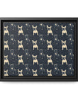 Frenchie Celestial Soar Matte Canvas, Framed