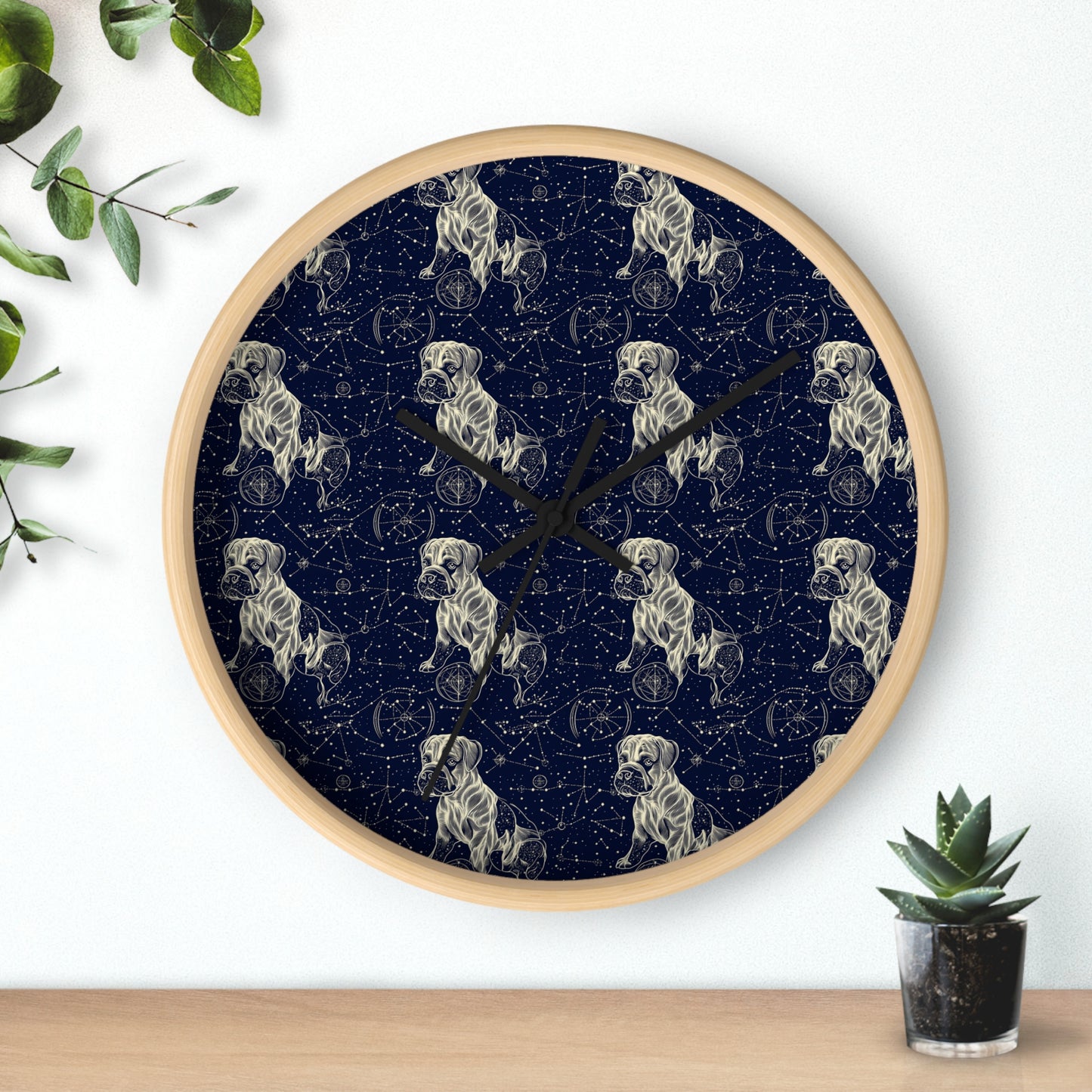 Celestial Boxer Bliss Wall Clock