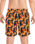 Rottweiler Chic Pawsitivity Men's Mid-Length Swim Shorts