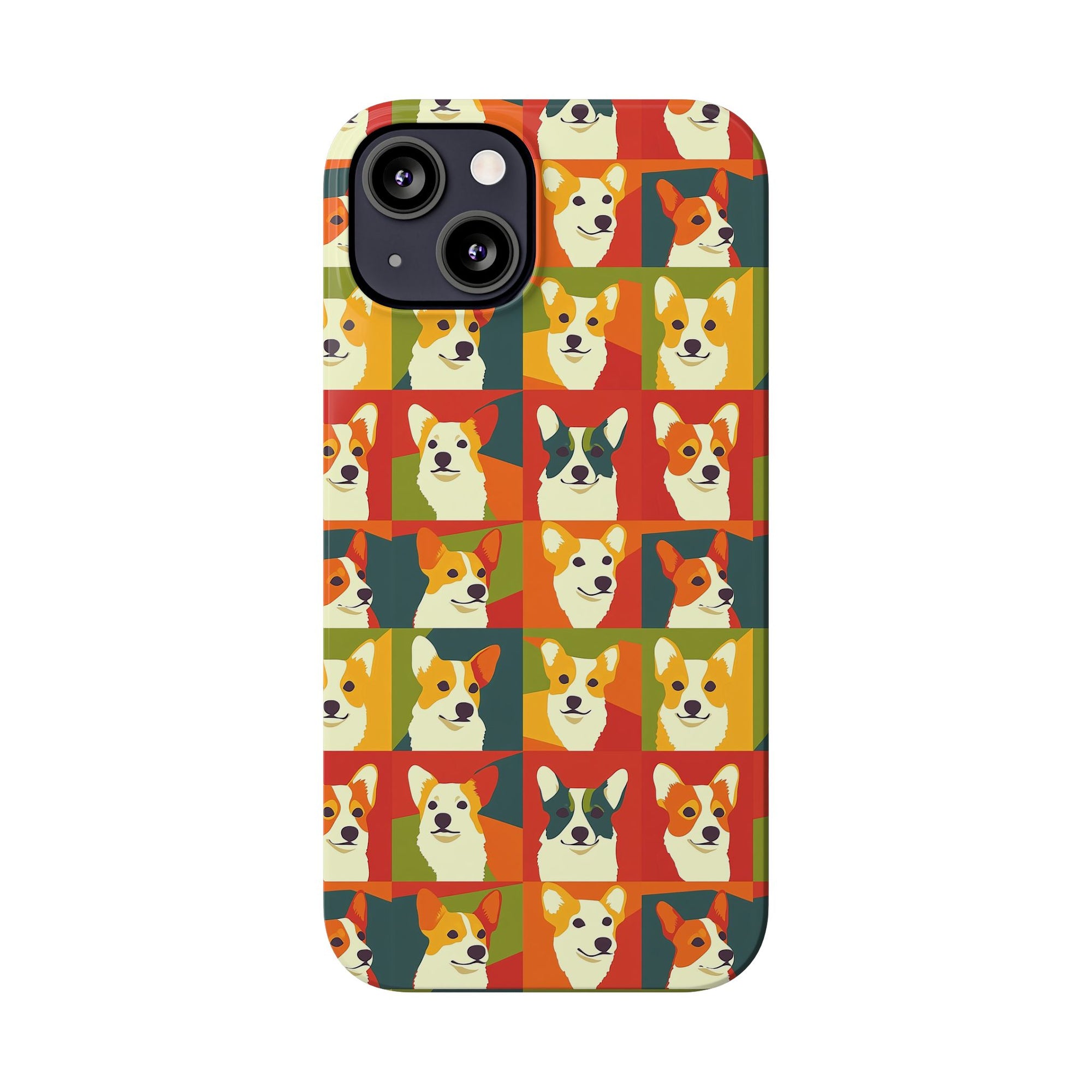 Corgi Chic Popart Pup Slim Phone Cases