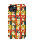 Corgi Chic Popart Pup Slim Phone Cases