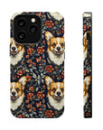 Floofy Corgi Blossom Blast Magnetic Tough Cases