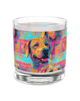 Rustic Charm Labrador Chic Rocks Glass