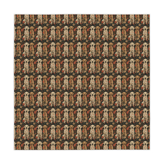 Blossoming Labradors Bouquet Tablecloth