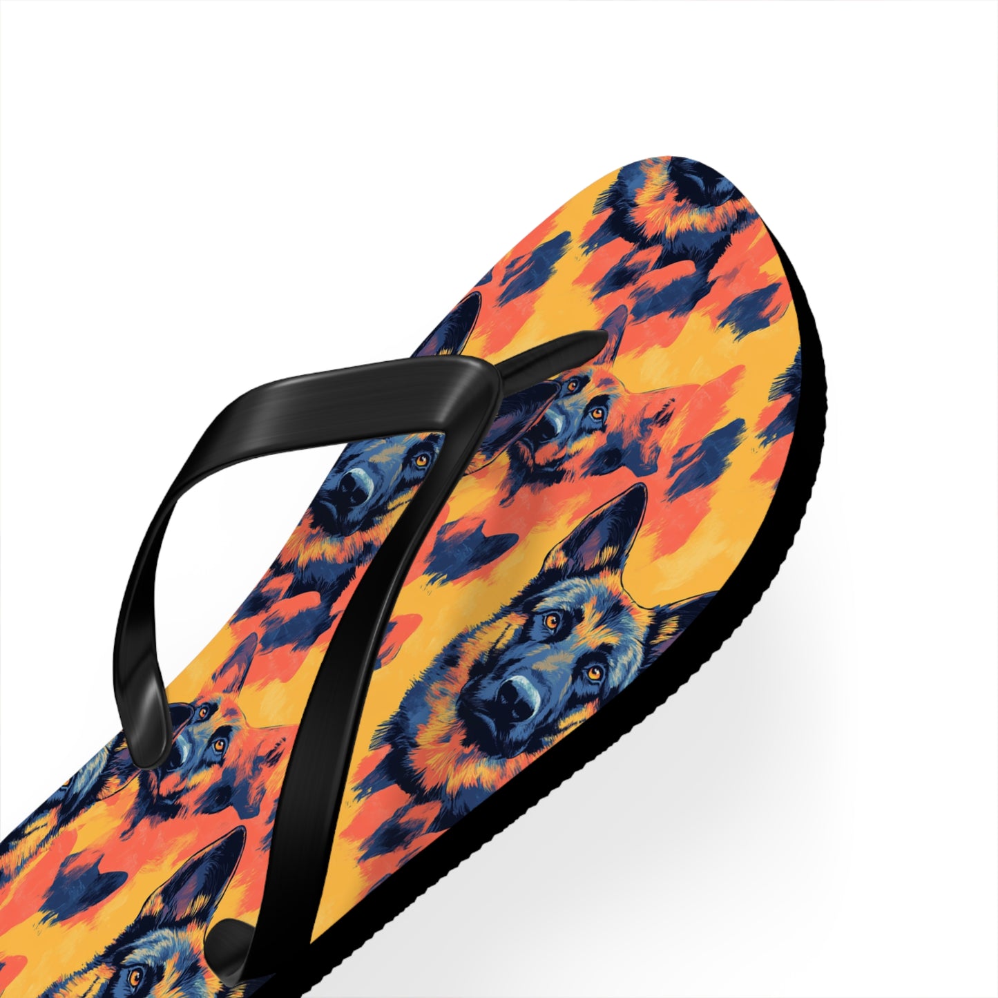 Impressionistic German Shepherds Flip Flops