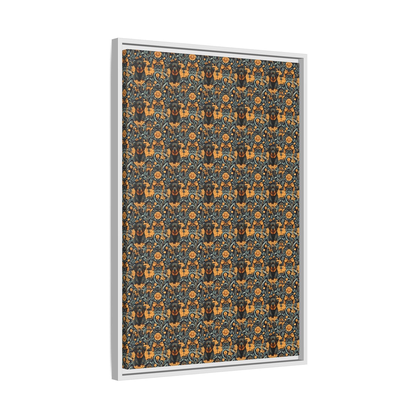 Ruffle Rottie Glamourific Matte Canvas, Framed