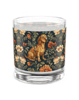 Dazzling Dachsund Blossoms & Foliage Rocks Glass