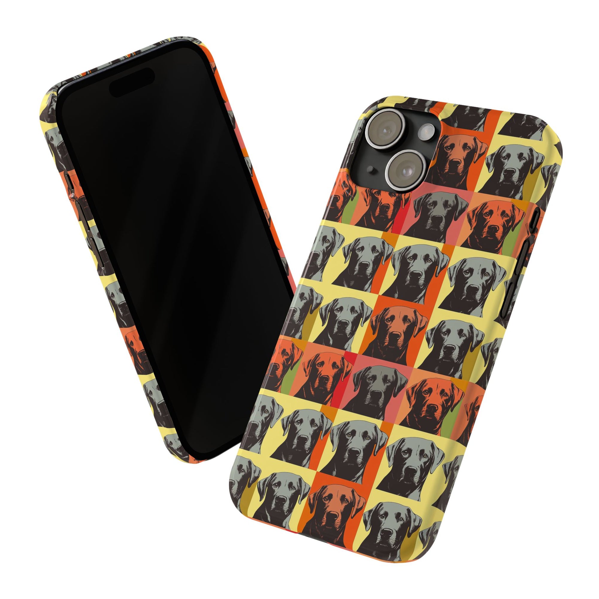 Whimsical Warhol Labrador Slim Phone Cases