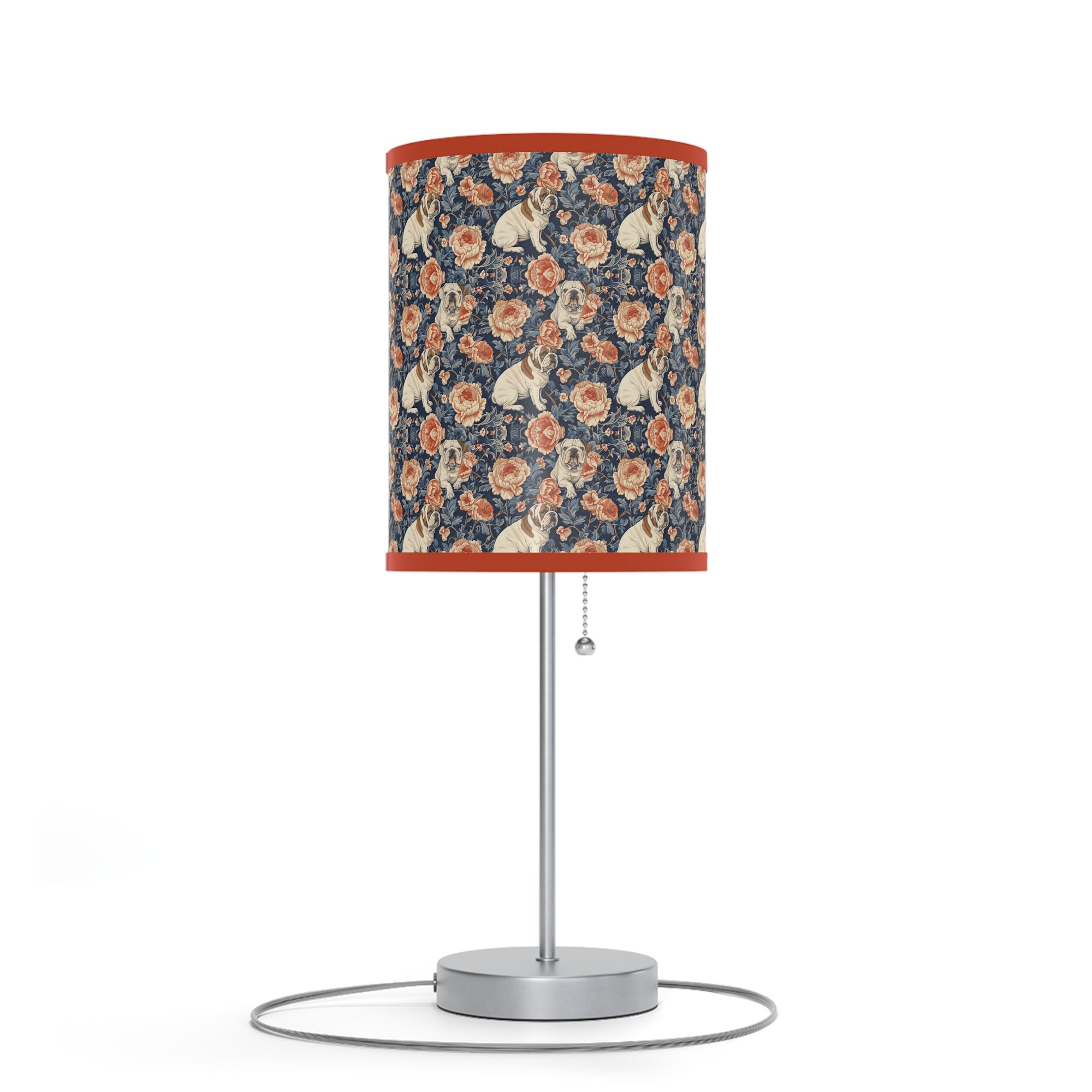 Blooming Bulldog Beauty Lamp on a Stand