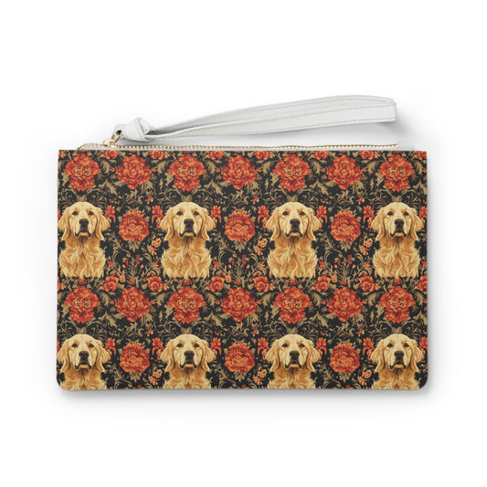 Golden Pawsatronic Tapestry Clutch Bag