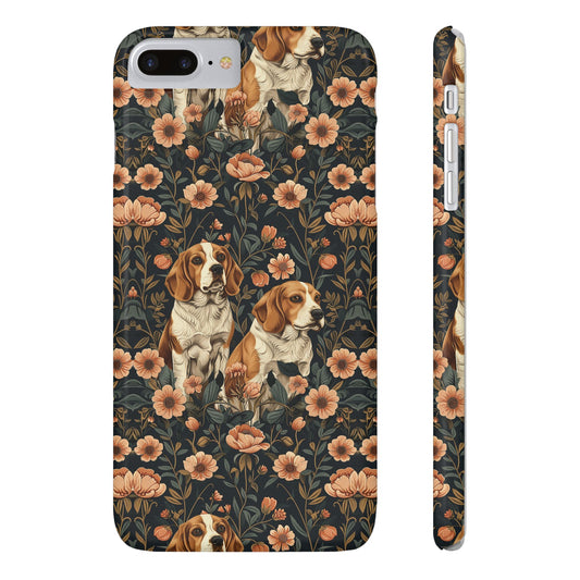 Beagle Blossom Bonanza Slim Phone Cases