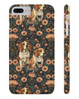 Beagle Blossom Bonanza Slim Phone Cases