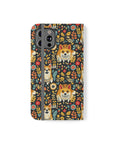 Corgi Rainbow Vine Dream Flip Cases