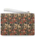 Blooming Pug Paradise Clutch Bag