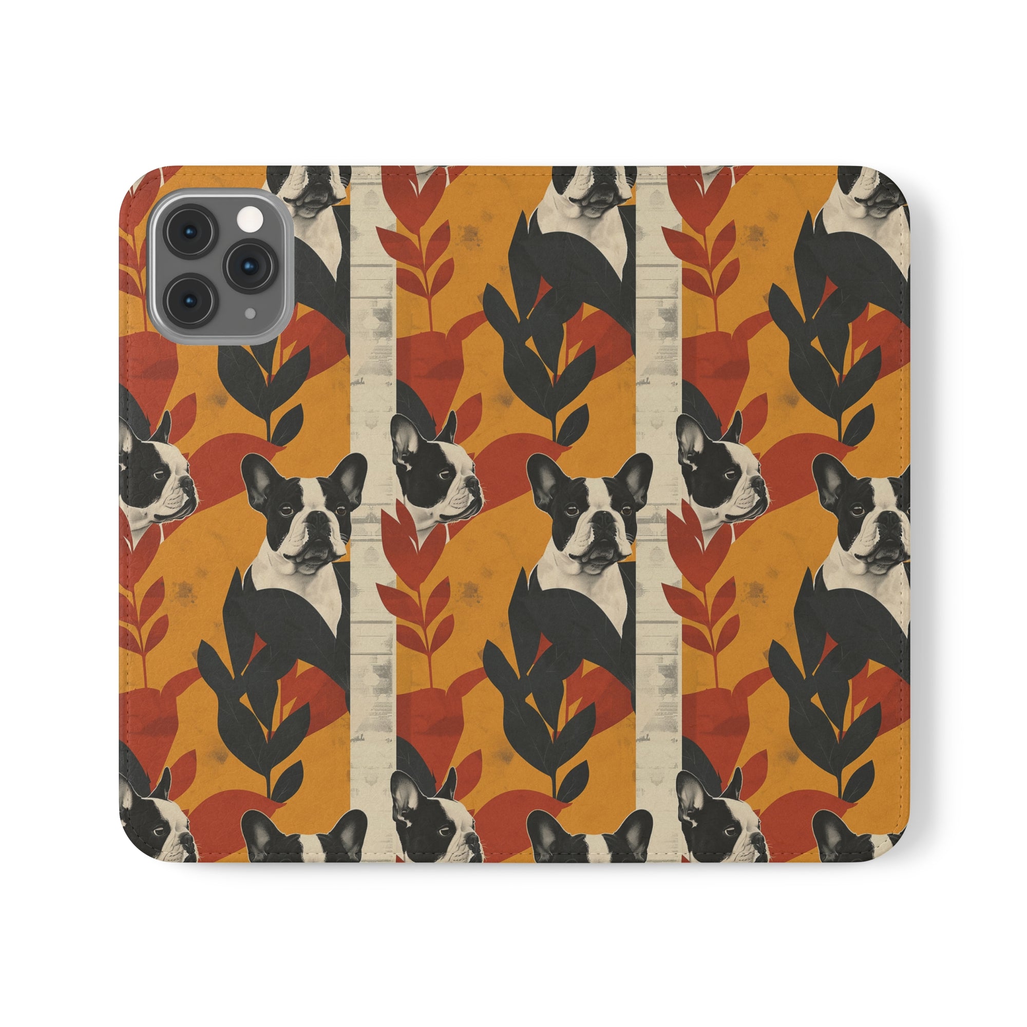 Chic Frenchie Charm Flip Cases