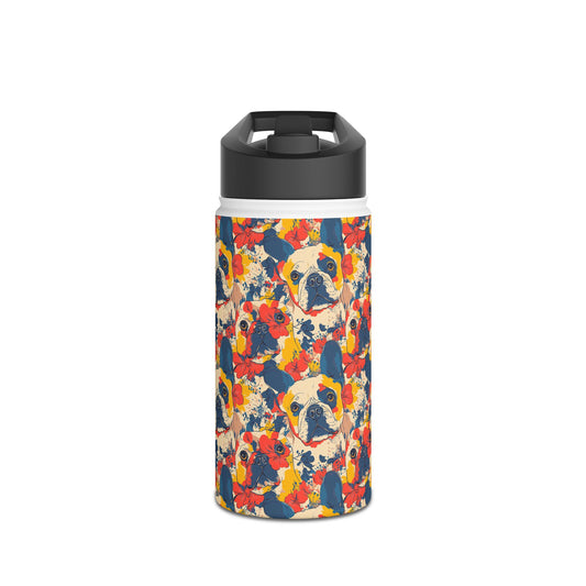 Bloom Pup Frenchietastic Splatter Stainless Steel Water Bottle