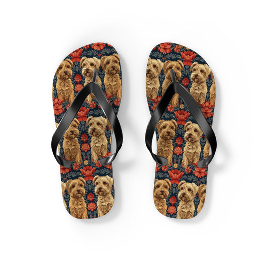 Yorkie Charm Twins Flip Flops