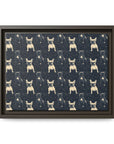 Frenchie Celestial Soar Matte Canvas, Framed