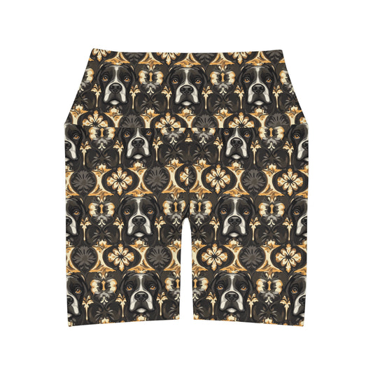 Manor Pup Boxer Royale High Waisted Yoga Shorts