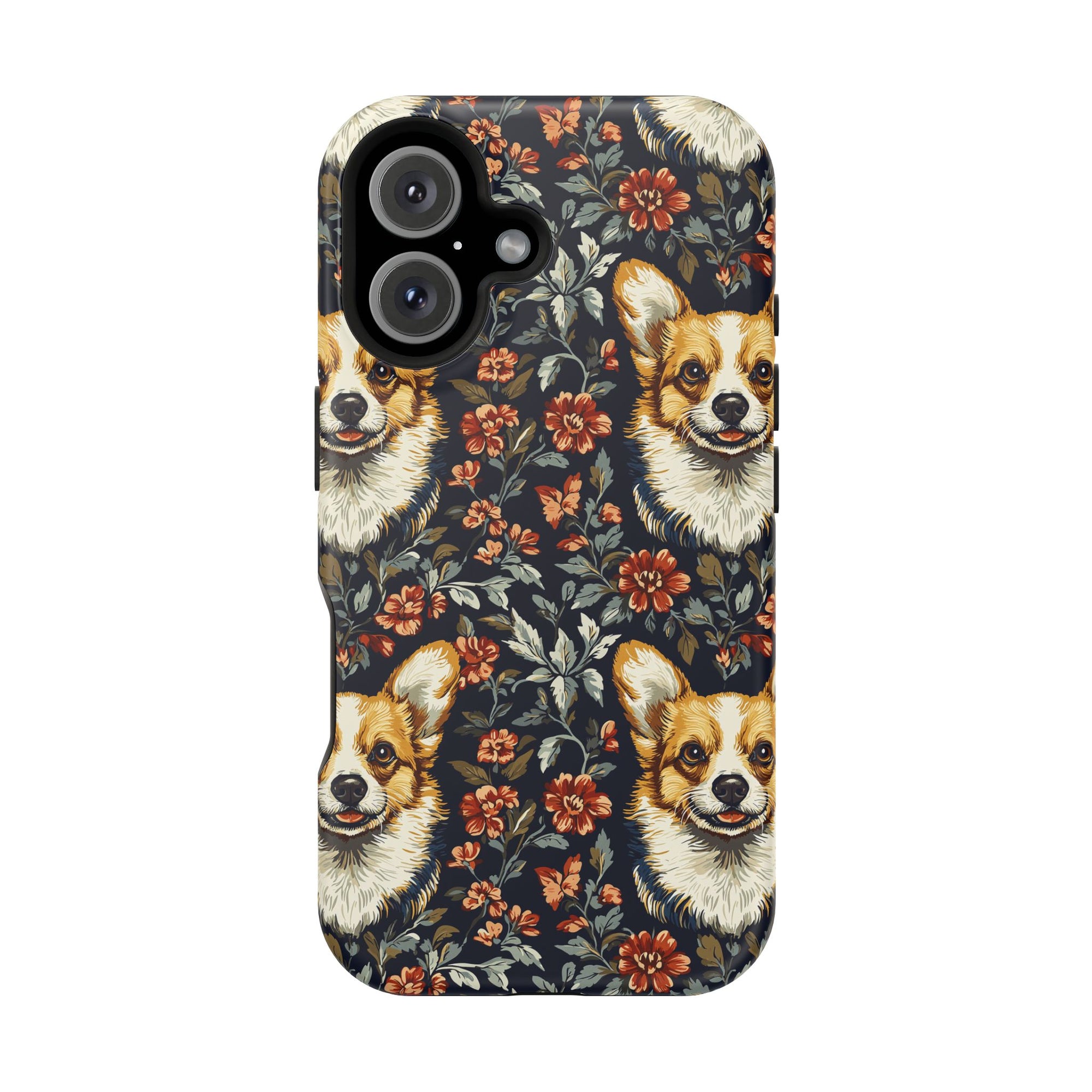 Floofy Corgi Blossom Blast Magnetic Tough Cases