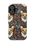 Floofy Corgi Blossom Blast Magnetic Tough Cases