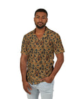 Autumnal German Shepherd Glamour Men's Hawaiian Camp Shirt