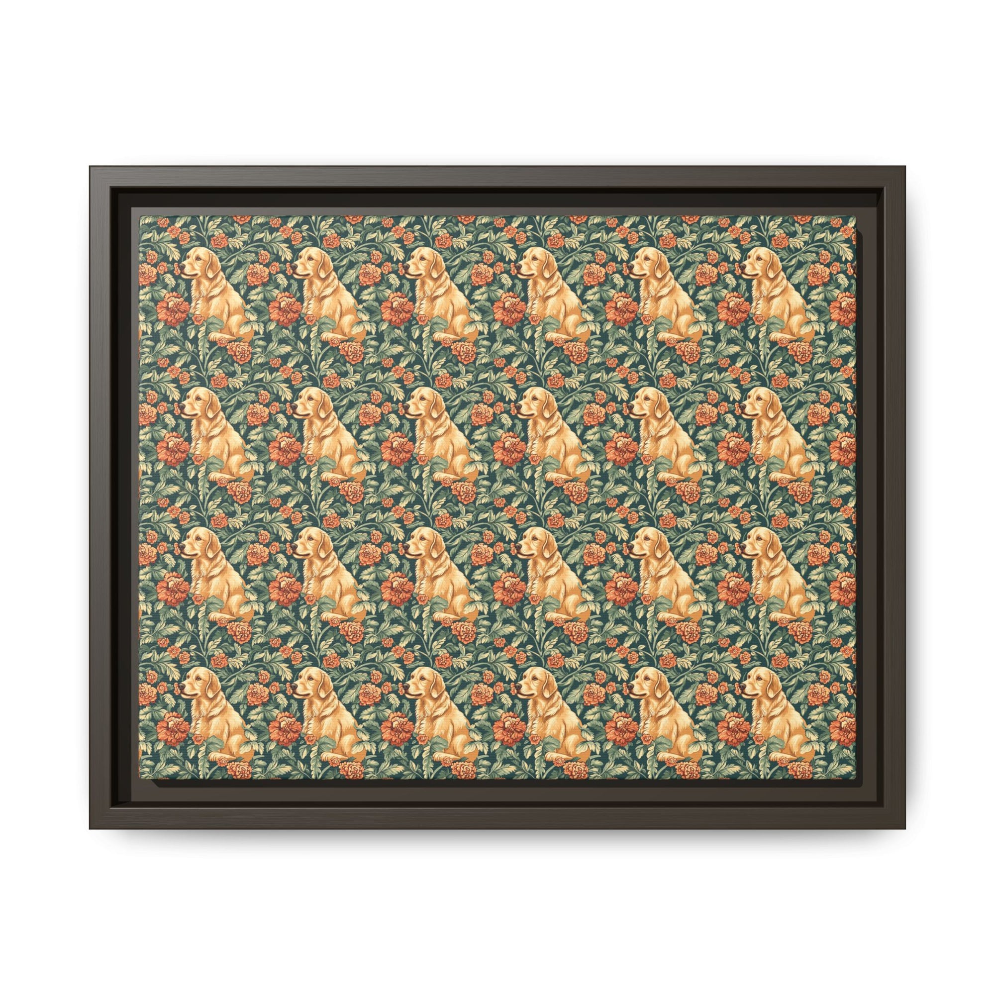 Blooming Goldie Glam Matte Canvas, Framed