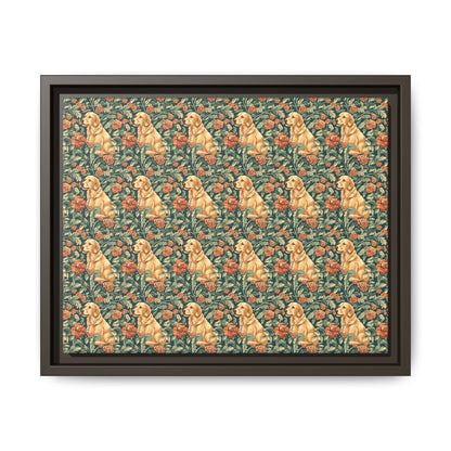 Blooming Goldie Glam Matte Canvas, Framed