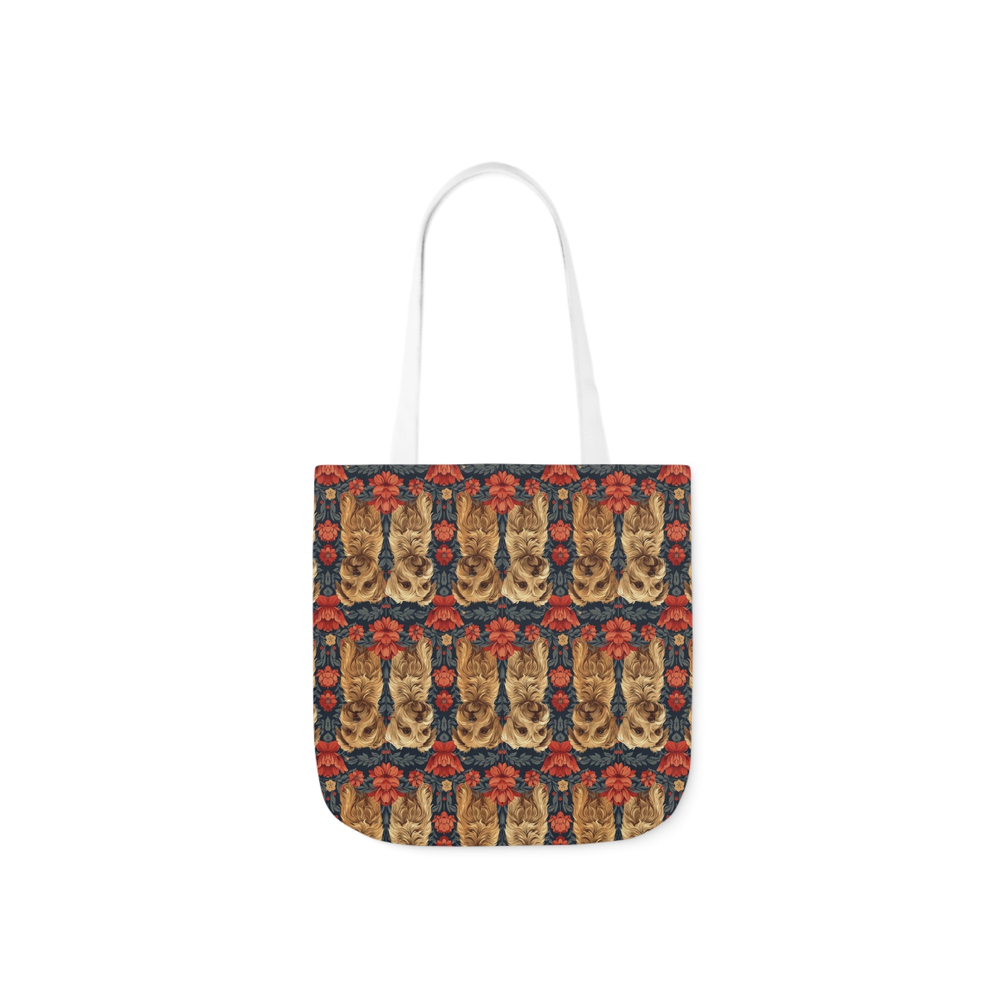 Yorkie Charm Twins Canvas Tote Bag