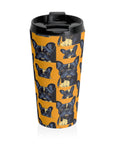 Frenchie Pawsitively Pawsome Peek-a-Boo Perfection Stainless Steel Travel Mug