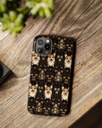 Nighttime Corgi Glow Stride Slim Phone Cases