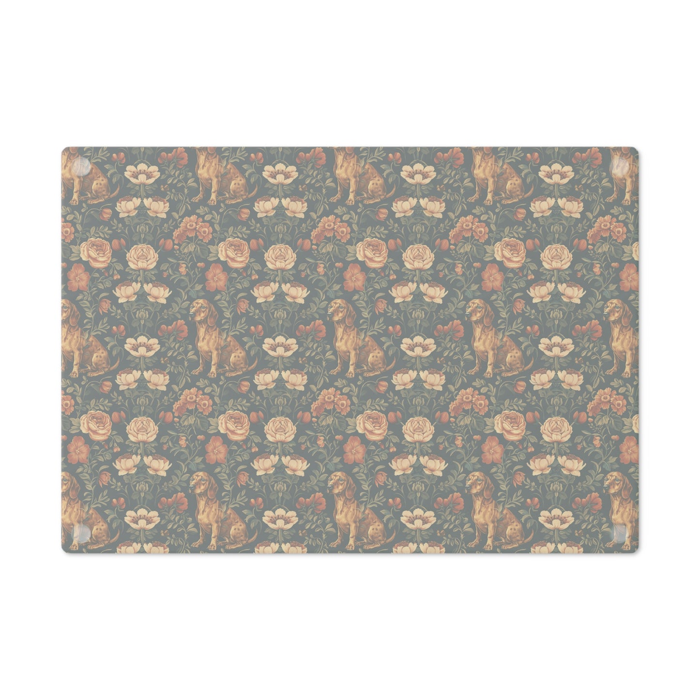 Dazzling Dachsund Blossoms & Foliage Cutting Board