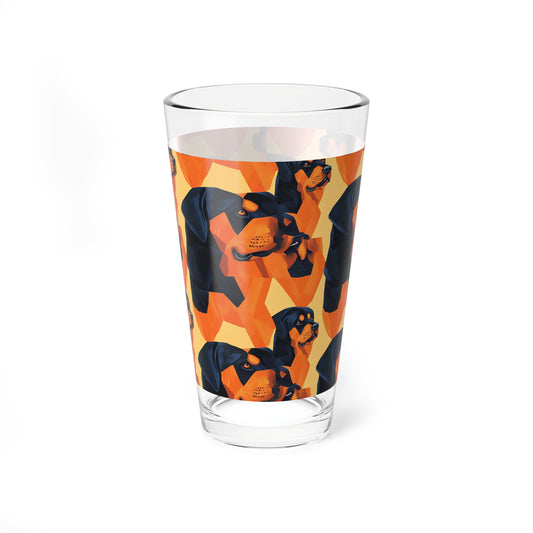 Rottweiler Chic Pawsitivity Mixing Glass, 16oz