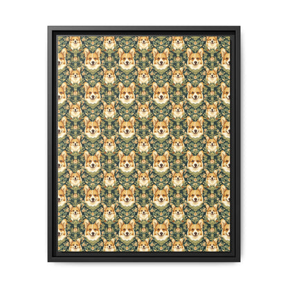 Corgi Charmz Matte Canvas, Framed